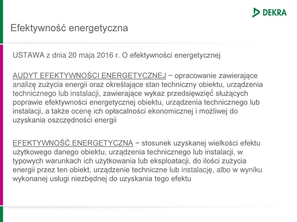 Audyty efektywności energetycznej i ISO Anna Rybaczuk Częstochowa r